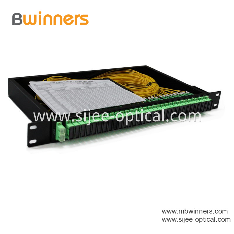 Rack Mount 2x64 Plc Splitter With Sc Apc Connector